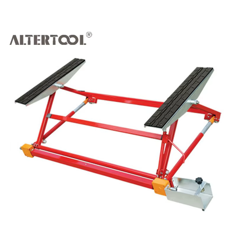 Mini 1500KG Steel Car Lifting Scissor Portable Two-Post Lift for Home Garage Tilting Design