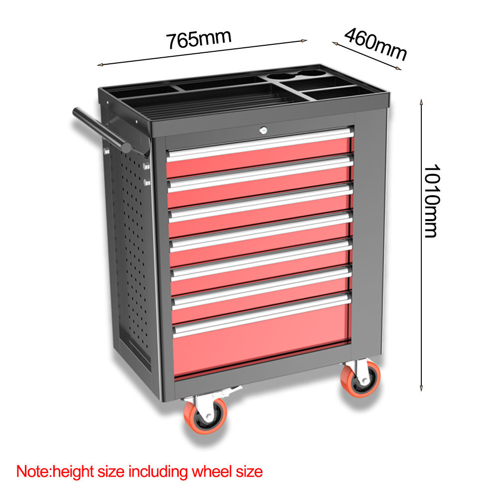 7 Drawer Rolling Tool Cart – Steel Tool Chest Garage Storage Cabinet W/ Wheels Lockable – ARTMAN
